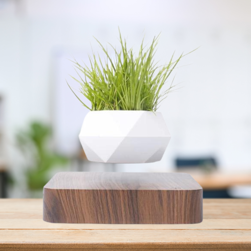 Levitating Flower Pot - Magnetic Suspension