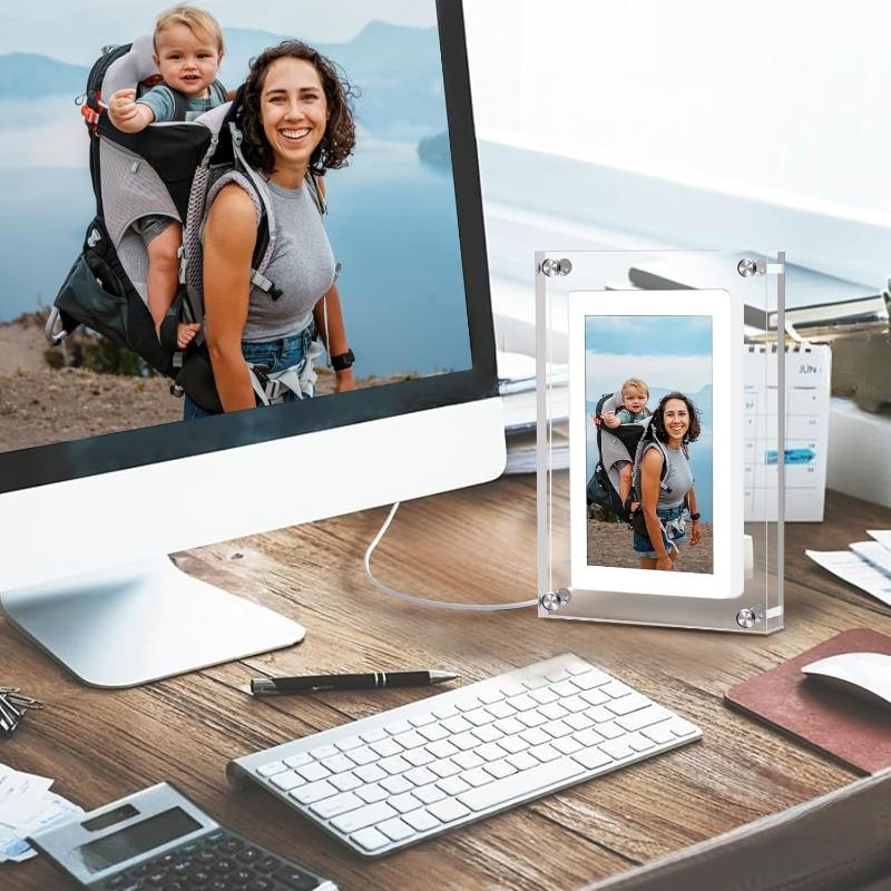 Acrylic Digital Photo Frame - 5/7 Inch