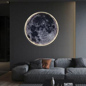 Luxury Creative Art LED Moon Wall Lamp