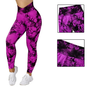 Seamless Women Tie Dye Gyem Legging 