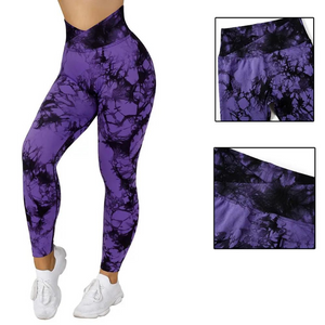 Seamless Women Tie Dye Gyem Legging 