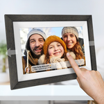 Wood Smart Digital Photo Frame - Touch Screen 10.1 Inch