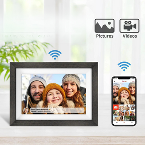 Wood Smart Digital Photo Frame - Touch Screen 10.1 Inch