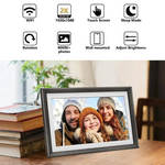 Wood Smart Digital Photo Frame - Touch Screen 10.1 Inch