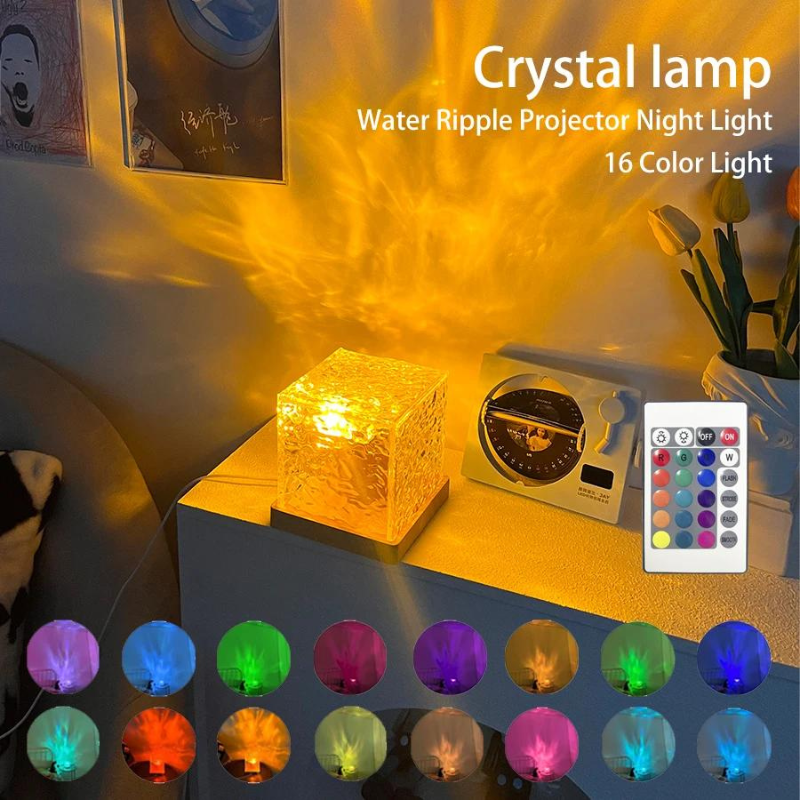 Dynamic Rotating Crystal Lamp - 3/16 Colors