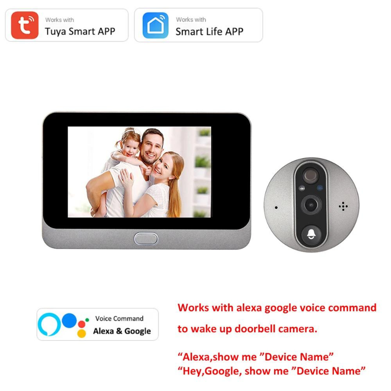 Smart WiFi Door Bell - Eye Peephole Camera