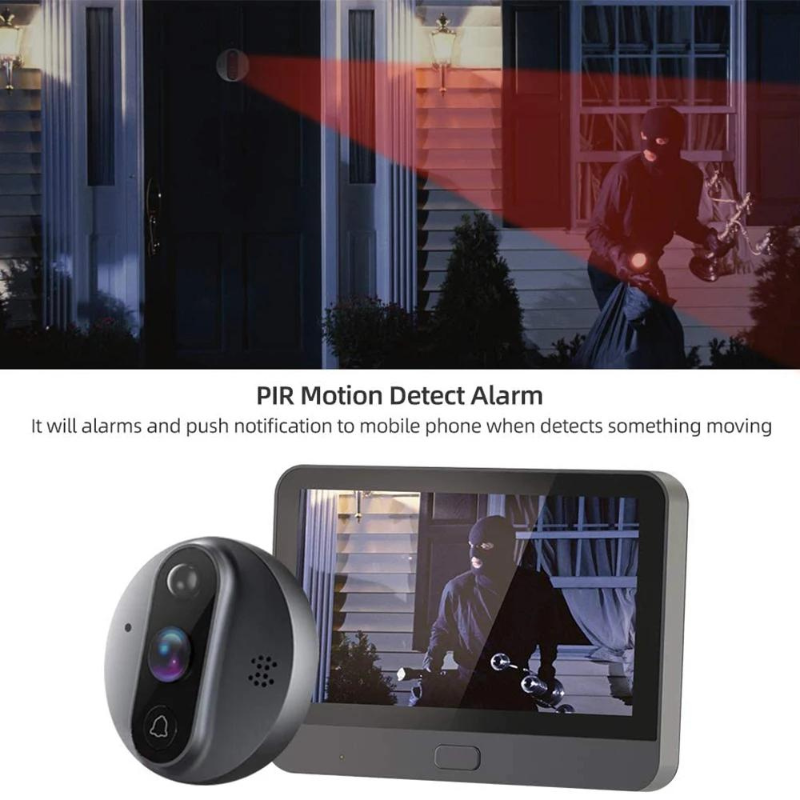 Smart WiFi Door Bell - Eye Peephole Camera