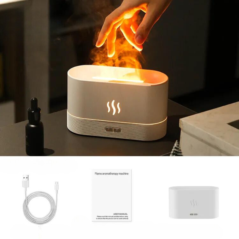 Diffuser Aromatherapy and Flame Effect Air Humidifier