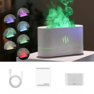 Diffuser Aromatherapy and Flame Effect Air Humidifier