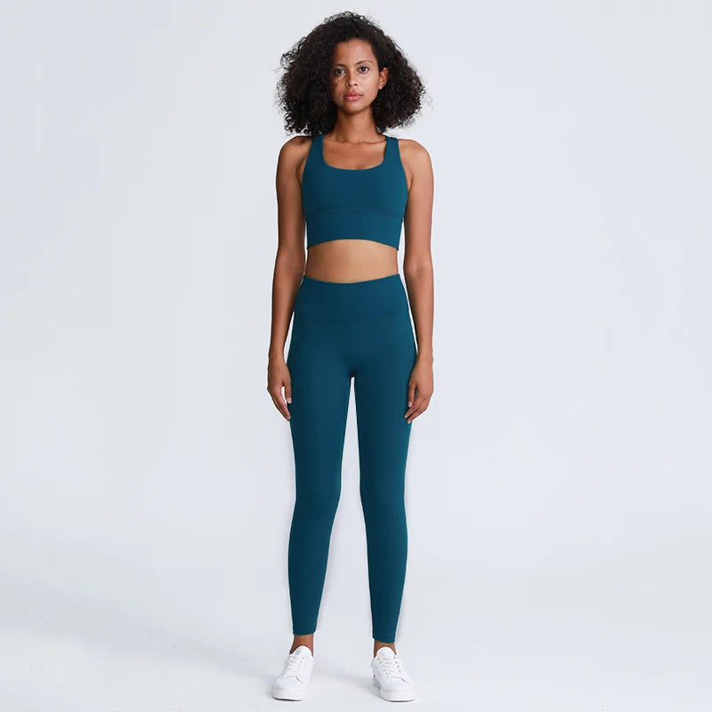 Women High Waist Leggings and Bra