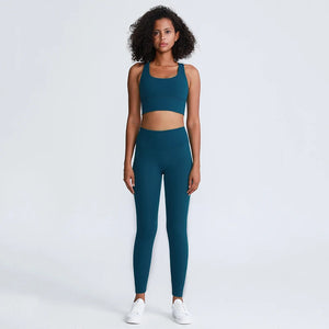 Women High Waist Leggings and Bra