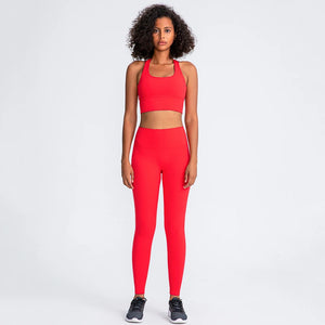 Women High Waist Leggings and Bra
