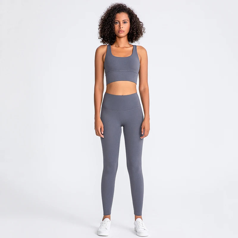 Women Sportswear Set 2 Pcs - Sports Bra and High Waist Legging