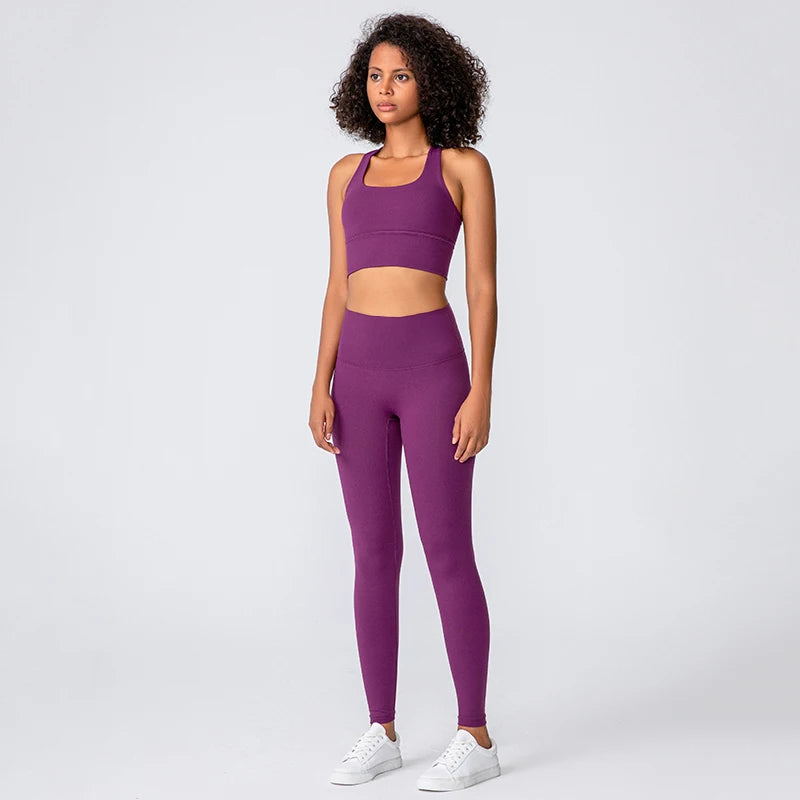 Women Sportswear Set 2 Pcs - Sports Bra and High Waist Legging