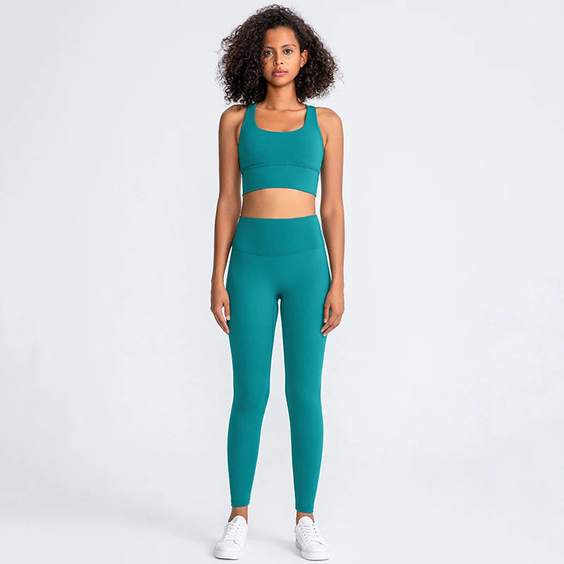 Women Sportswear Set 2 Pcs - Sports Bra and High Waist Legging