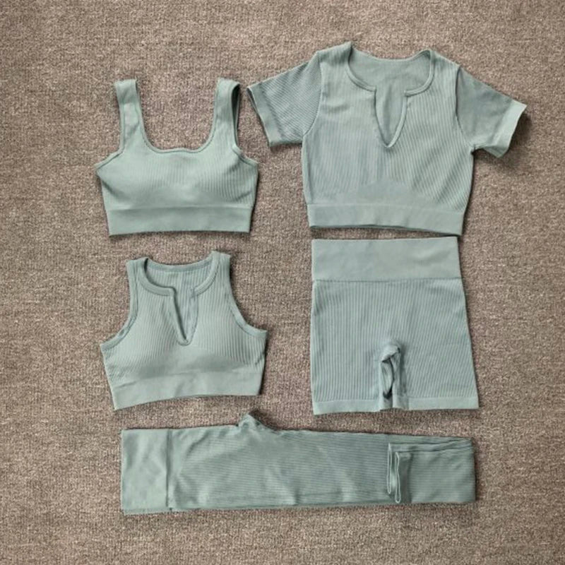 Women Seamless Workout Set - up to 5 Pcs