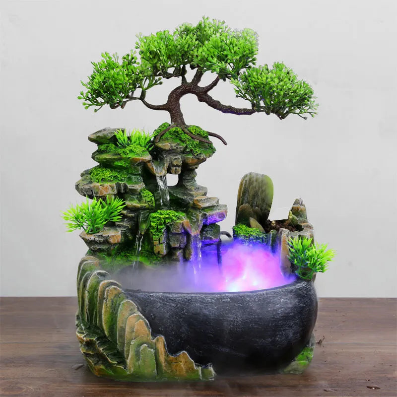 Desktop Waterfall Fountain - LED Lights
