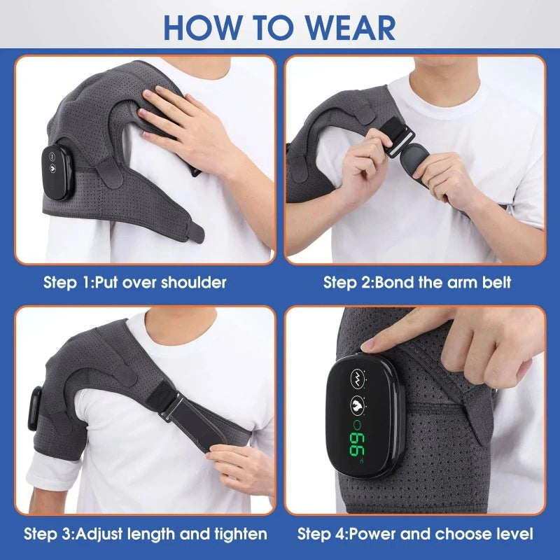 Electric Shoulder Massager - 2 In 1 Heating Vibration and Massage
