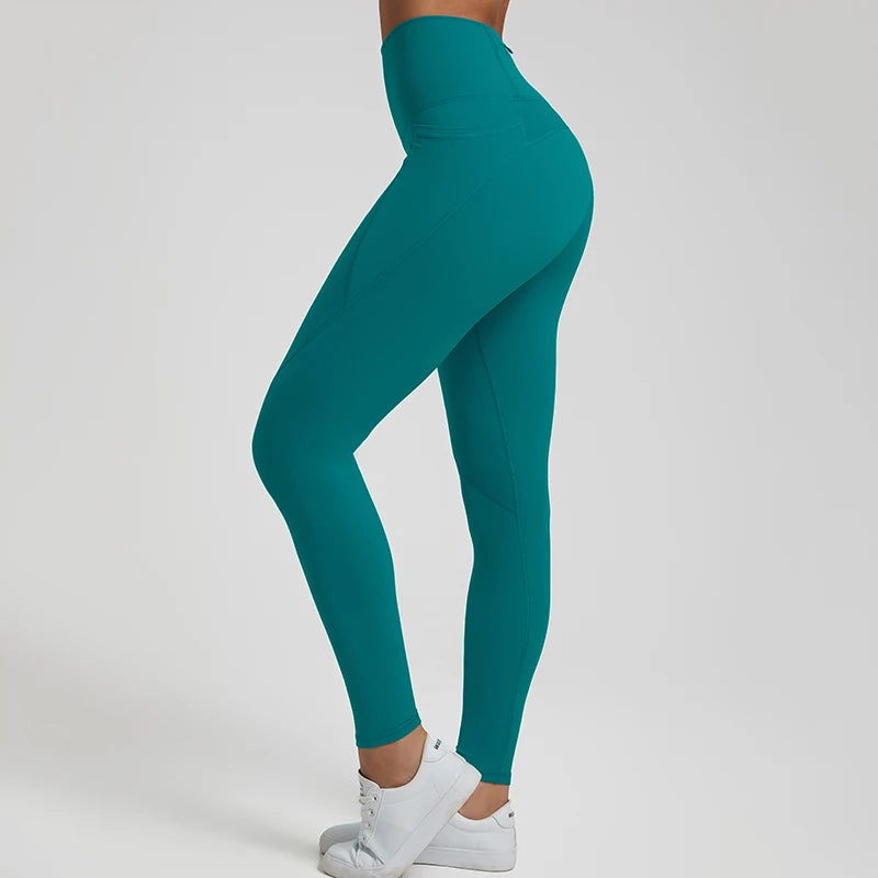 Nude No Front Seam Workout Legging - 3 Pockets