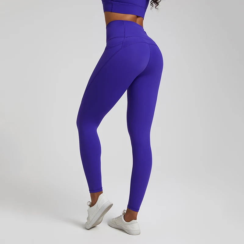 Nude No Front Seam Workout Legging - 3 Pockets