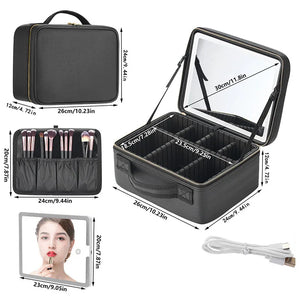 Travel Makeup Bag - Cosmetic Case Smart LED
