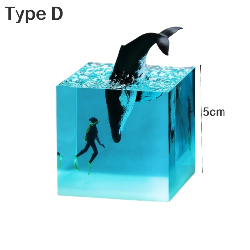 3D Marine Animals Cube - LED Table Lamp