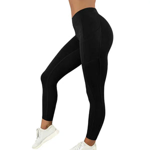 Women Gym Leggings Pocketed - Pants Stretchy