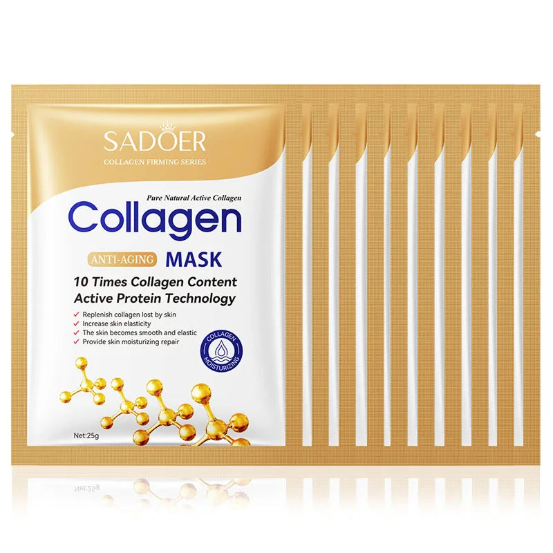 10 Pcs Anti-wrinkle Collagen Face Mask