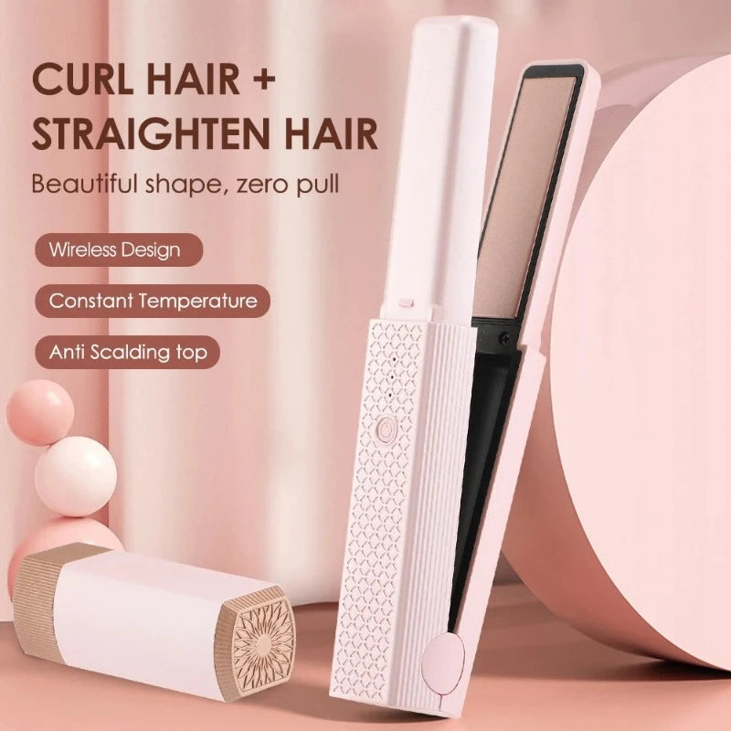 Portable Hair Iron - Straightener and Curler