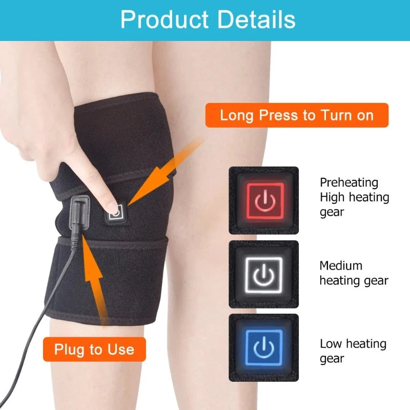 Electric Knee Heating Pad - USB Thermal Therapy Heated Knee