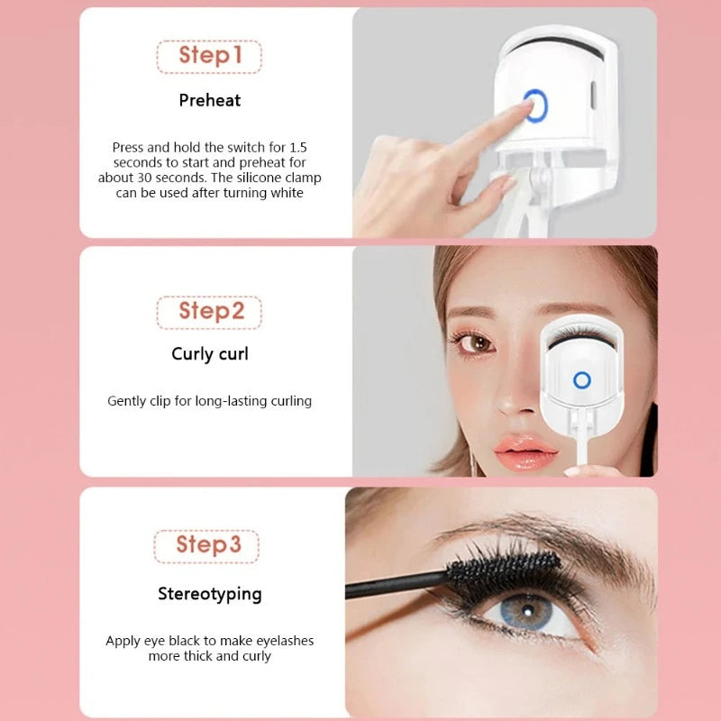 Portable Electric Heated Eyelash Curler 
