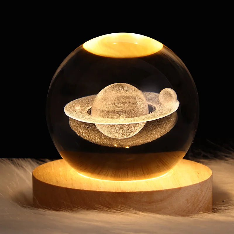 Luminous Crystal Ball Night Light - Atmosphere Projection