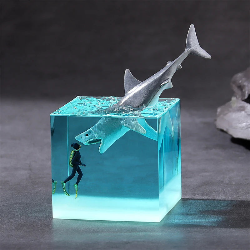 3D Marine Animals Cube - LED Table Lamp