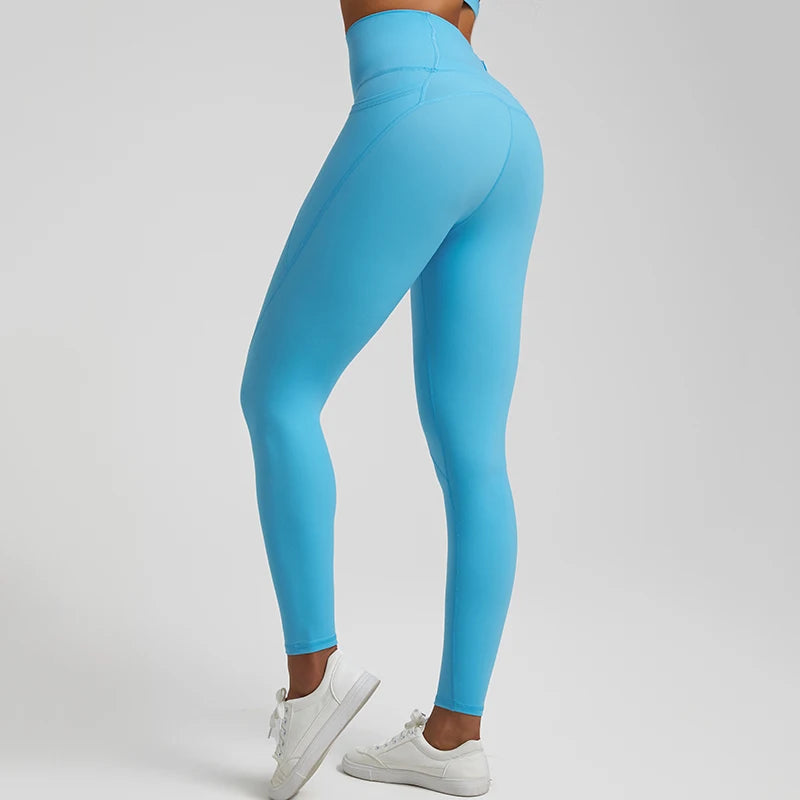 Nude No Front Seam Workout Legging - 3 Pockets
