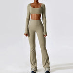 Seamless Women Sportswear - Set 2Pcs Gym Legging and Top Short/Long Sleeve