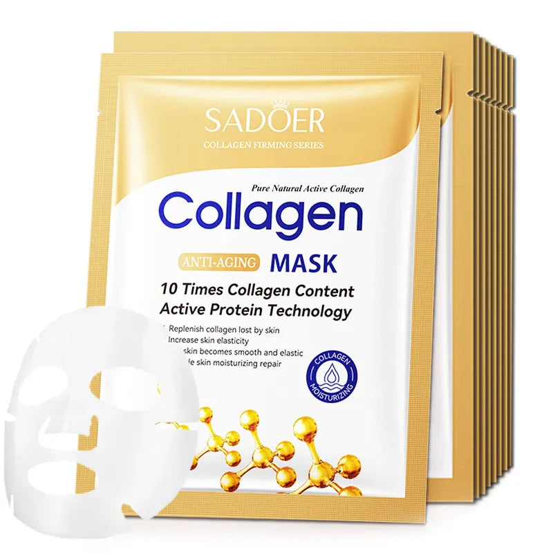 10 Pcs Anti-wrinkle Collagen Face Mask