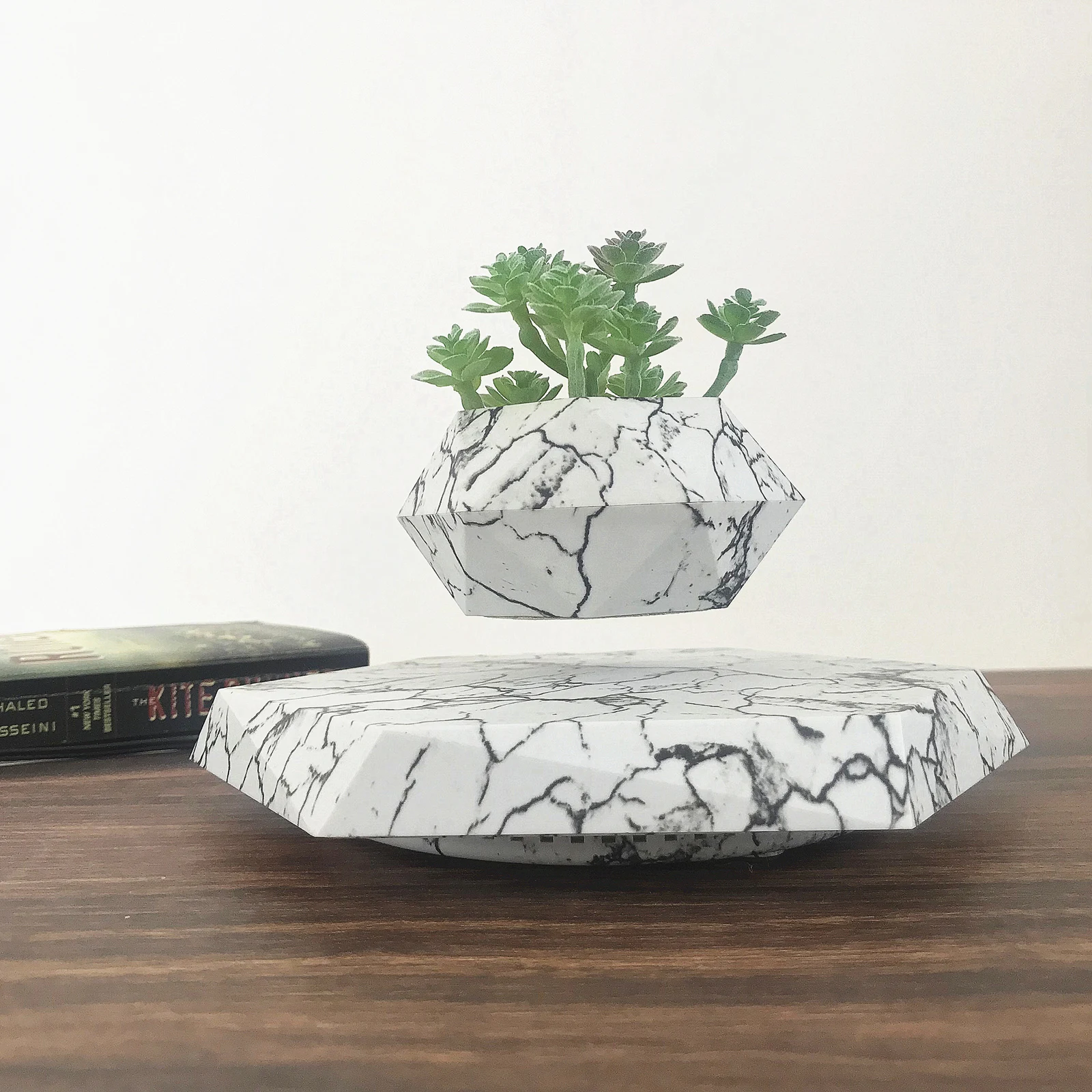 Levitating Flower Pot Grafic - Magnetic Suspension