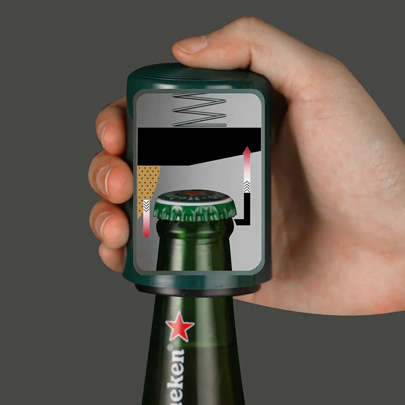 Automatic Beer Bottle Opener - Stainless Steel Press Lid Beer
