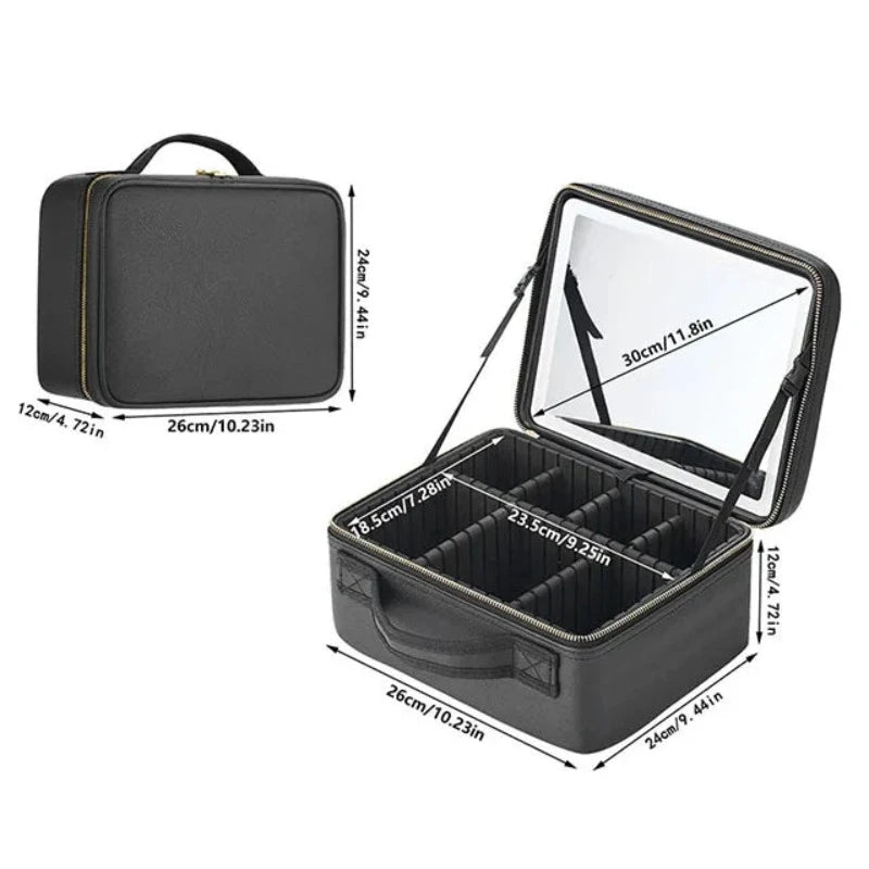 Travel Makeup Bag - Cosmetic Case Smart LED