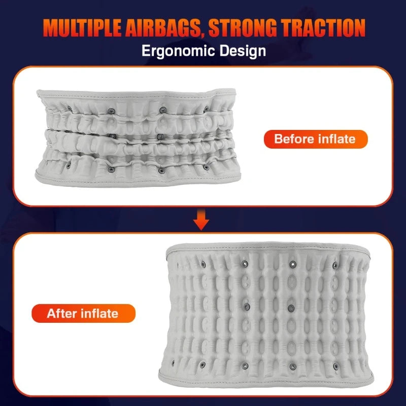 Inflatable Belt Abdomen Pain Relief - Heating Vibration and Massage