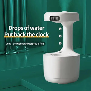 Water Droplet Air Humidifier Anti-Gravity - LED Night Light