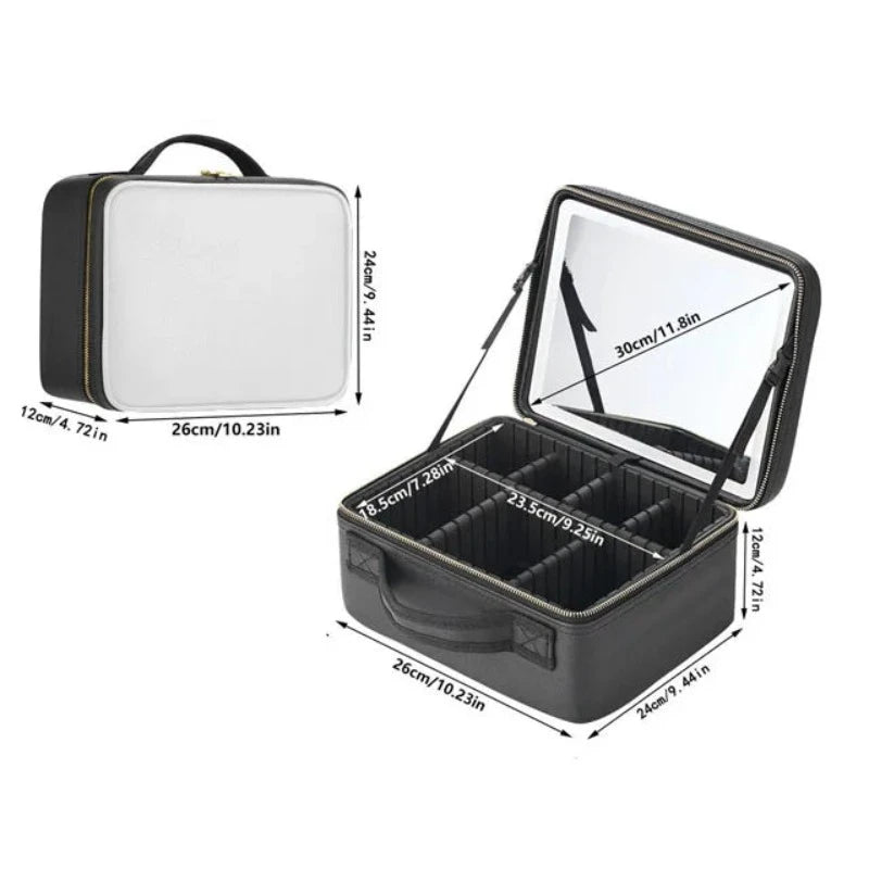 Travel Makeup Bag - Cosmetic Case Smart LED