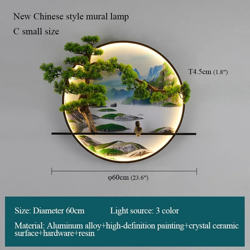 Modern Wall Landscape Picture - Lamp LED