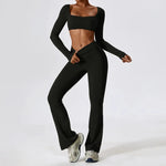 Seamless Women Sportswear - Set 2Pcs Gym Legging and Top Short/Long Sleeve