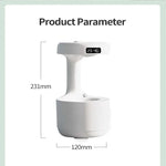 Water Droplet Air Humidifier Anti-Gravity - LED Night Light