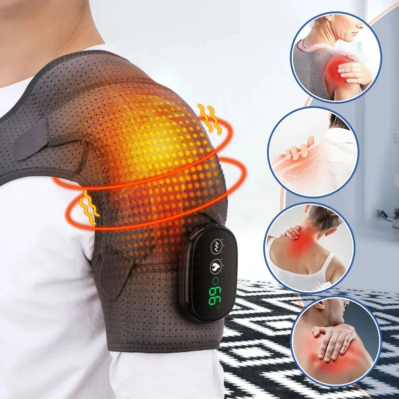 Electric Shoulder Massager - 2 In 1 Heating Vibration and Massage