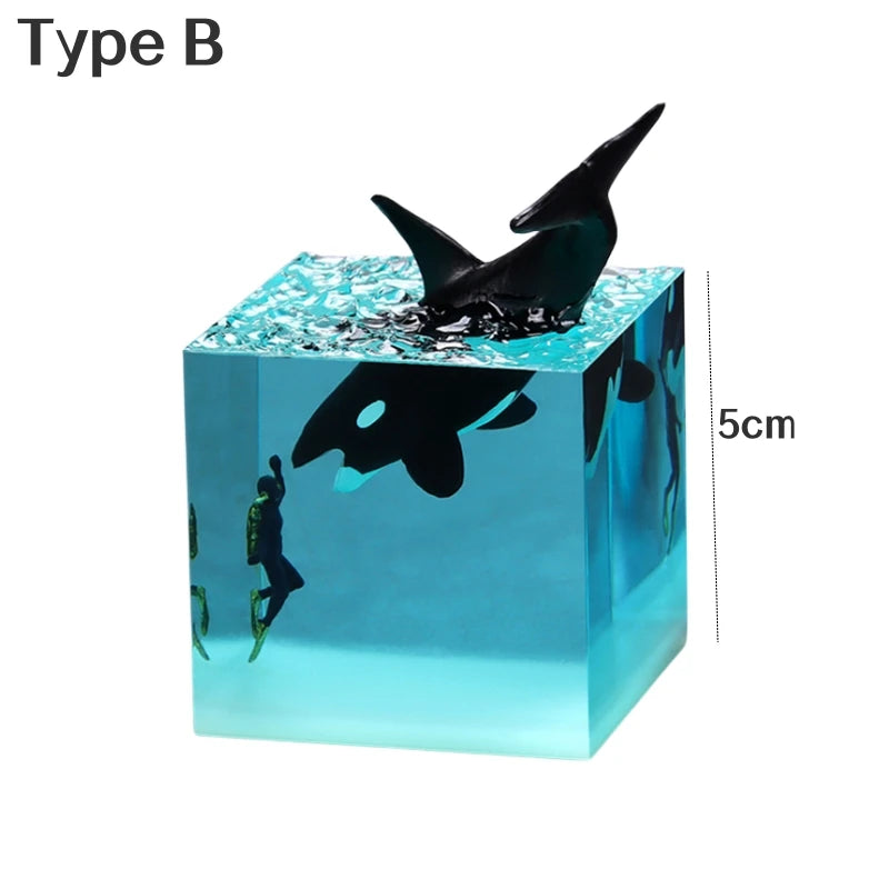 3D Marine Animals Cube - LED Table Lamp