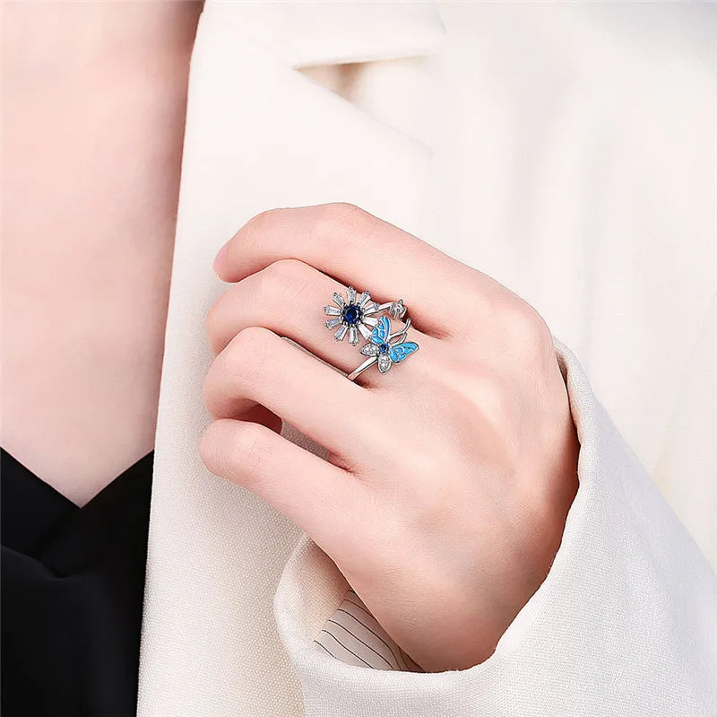 Fashion Crystal Calm Ring