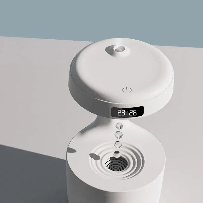 Water Droplet Air Humidifier Anti-Gravity - LED Night Light