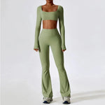 Seamless Women Sportswear - Set 2Pcs Gym Legging and Top Short/Long Sleeve